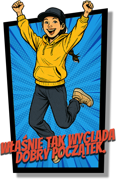 Dziewczyna skacząca z radości
